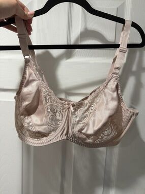 Vintage Lace Underwire Bra - Nude Pink